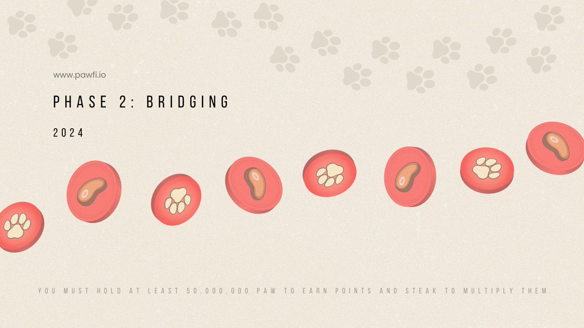 Phase 2: Bridging is coming soon to the #PawFi testnet along with additional tasks to complete in the testnet campaign. Stay tuned #ShibArmy.