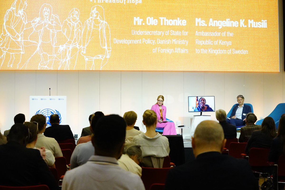 Today's event on #ICPD30, we reflect on 30 yrs of commitment to human dignity & sustainable development. Our efforts to empower communities & tackle global challenges. Together, we aim for a sustainable future for all. #ThreadsOfHope Thank you @UNFPA_Nordic for all of your work.