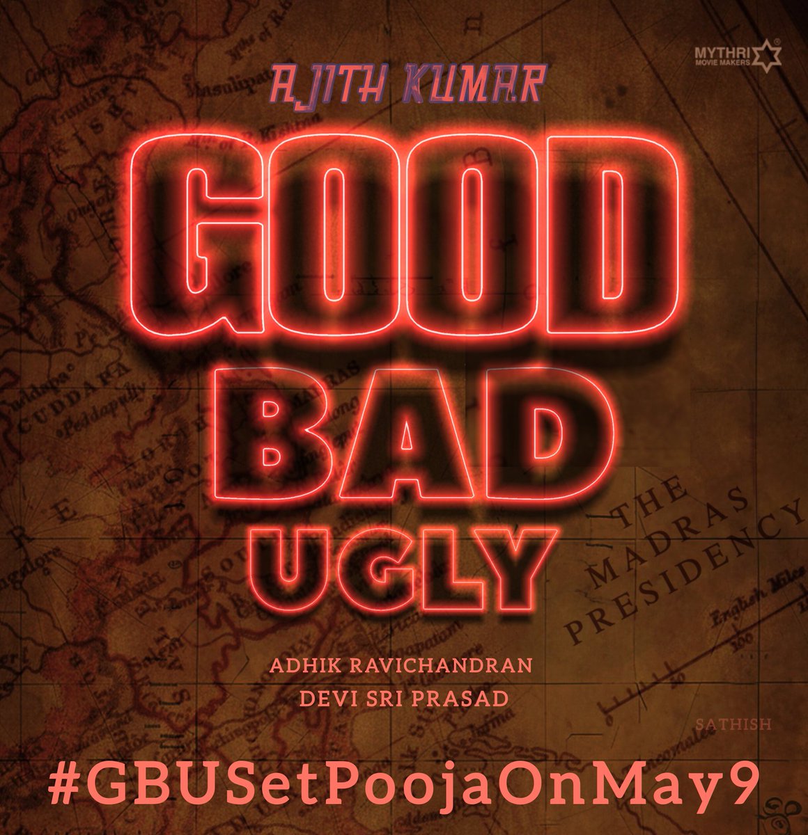 #GBUSetPoojaOnMay9 💥
#AjithKumar 😎
#GoodBadUgly