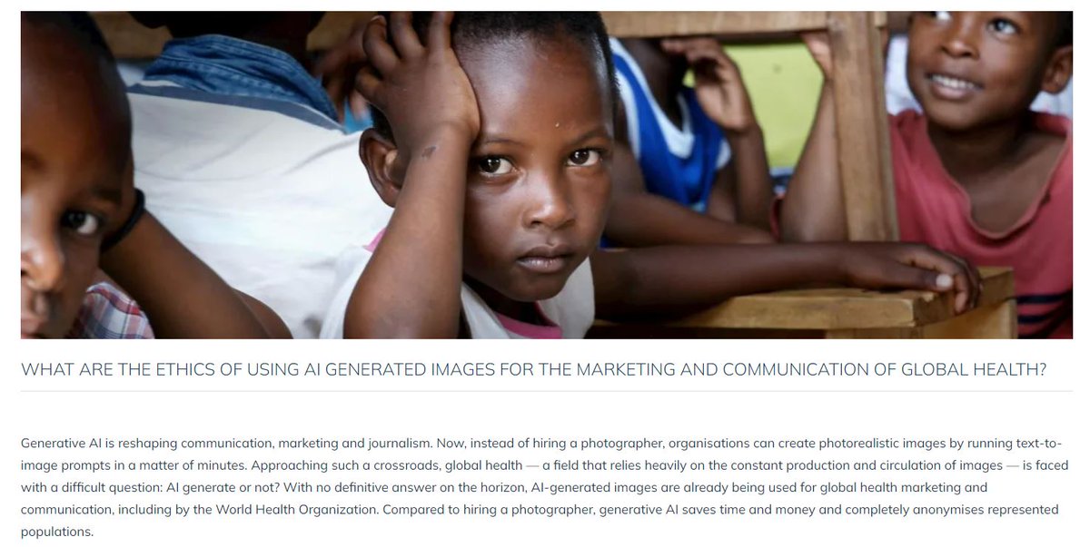 What are the ethics of using AI generated images for the marketing and communication of global health? Find out more and let us know what you think ⬇️⬇️ antitheses.net/issues/what-ar…