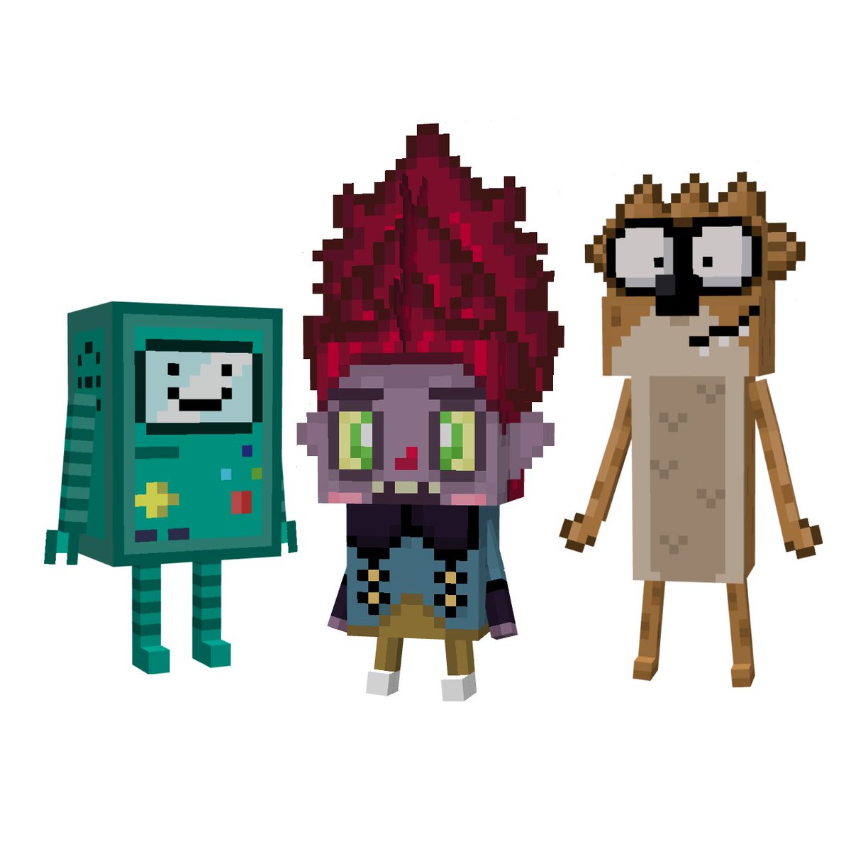 Gostaram dos meus modelos? São skins de Minecraft.