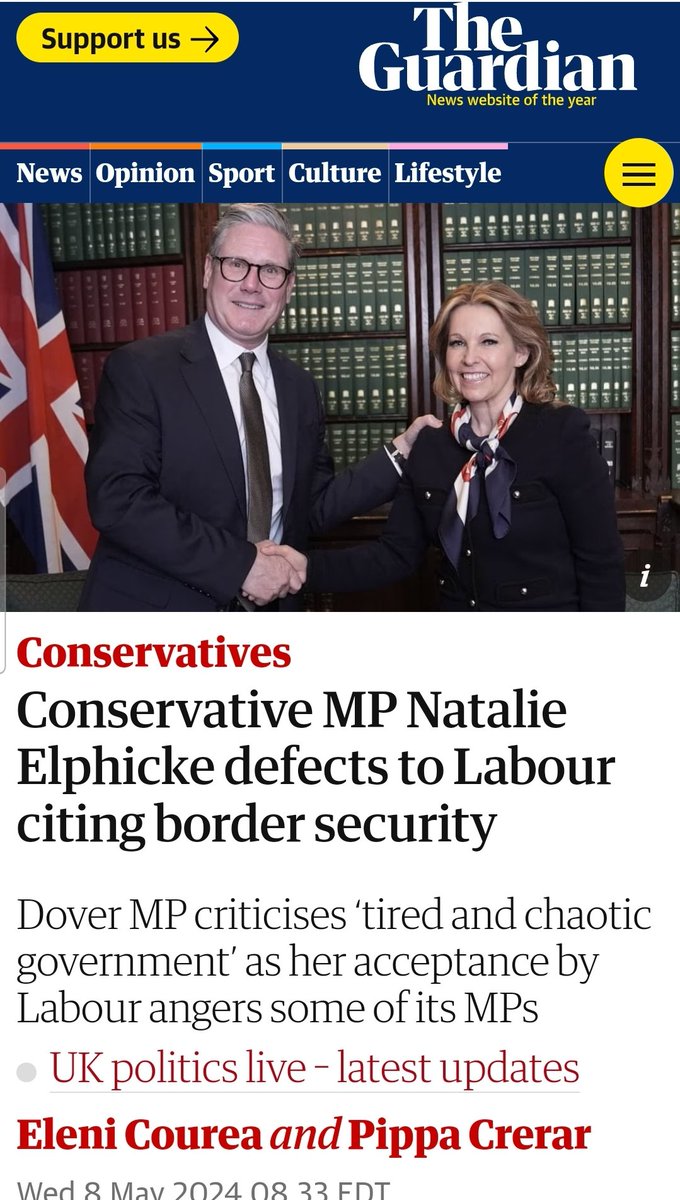 Natalie Elphick's defection from the @Conservatives to @UKLabour is yet more evidence that Westminster is nothing more than a club of unprincipled political scoundrels who are utterly divorced from real life. If you want change, vote @WorkersPartyGB, not these miscreants.