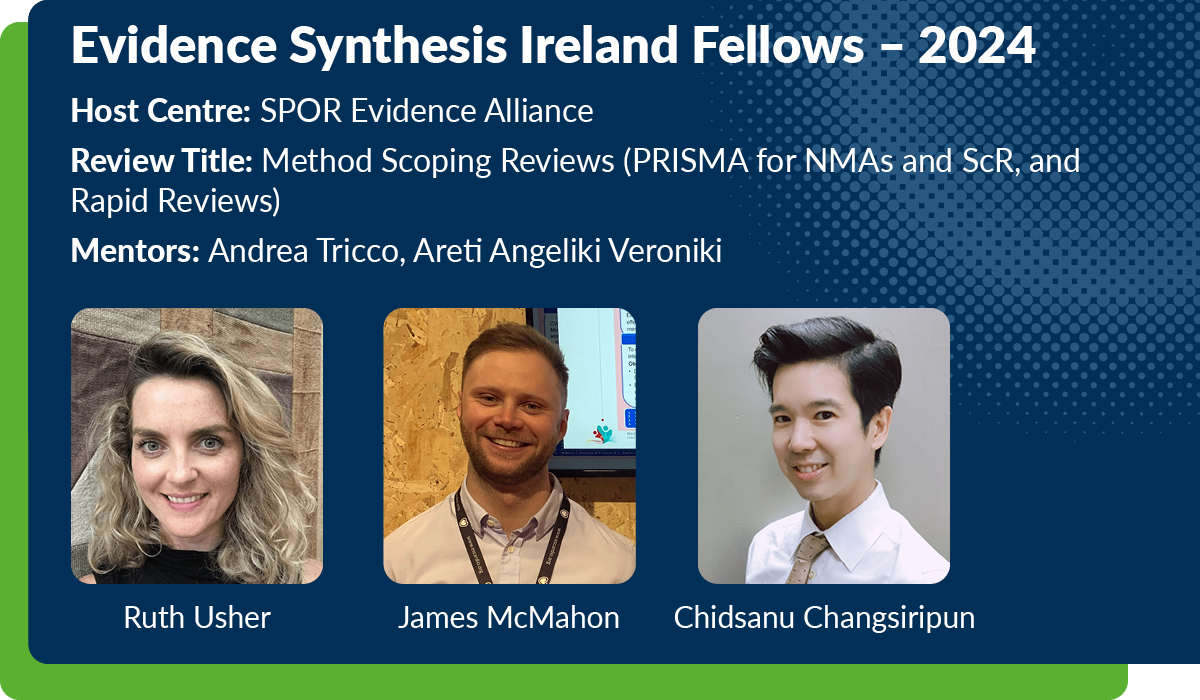 Congratulations to our latest round of Fellows who have been placed with Dr Andrea Tricco @ATricco @SPORAlliance who will be working on #ScopingReviews related to reporting guidelines for various evidence syntheses 👏👏