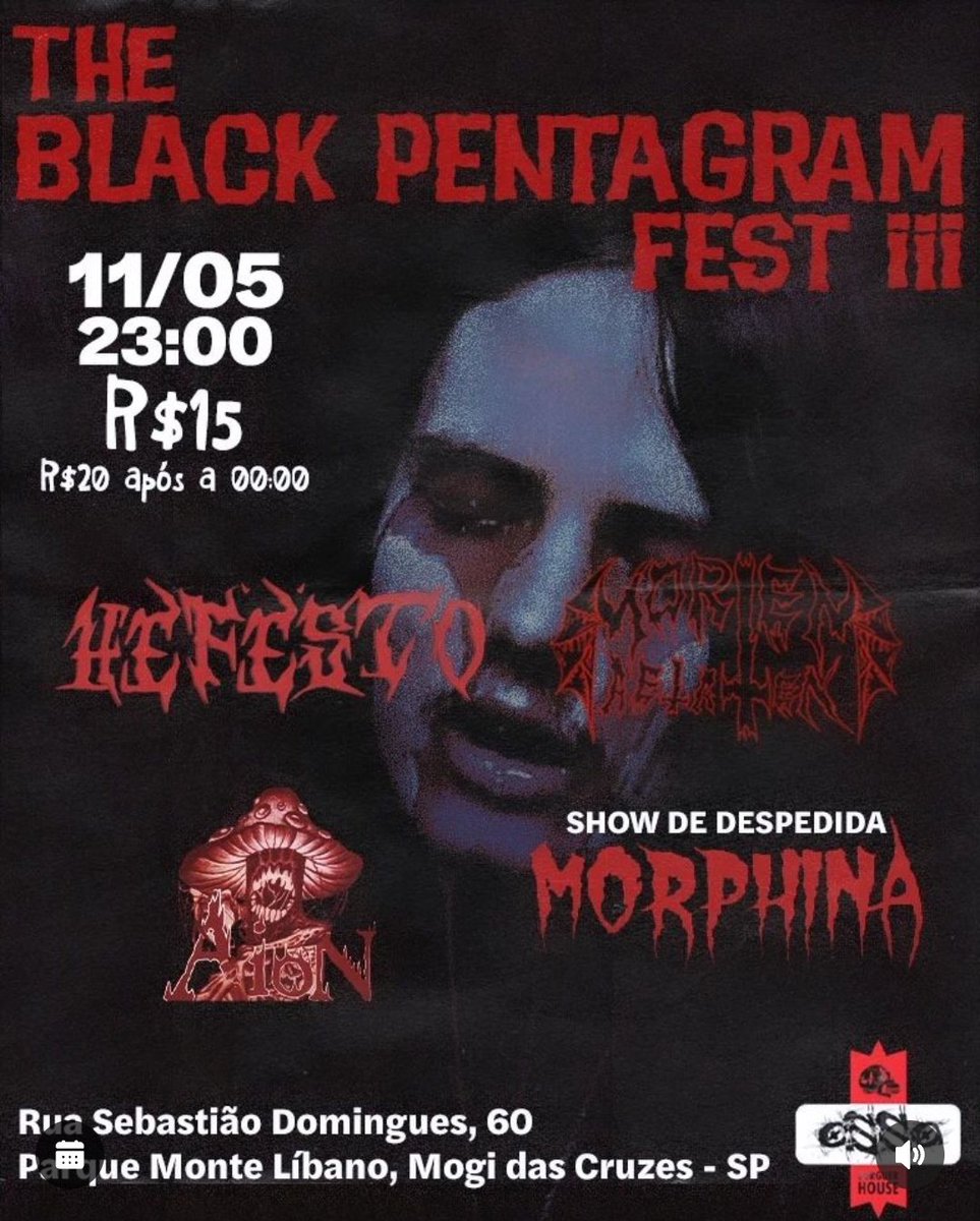 Salve rapa, tô aqui pra informá-los sobre um evento de metal underground que vai ter no próximo sábado dia 11/05 em Mogi. Se alguém aqui curtir musicas nessa pegada, pode colar que não vai se arrepender. No evento vamos contar com a participação de algumas bandas da região+