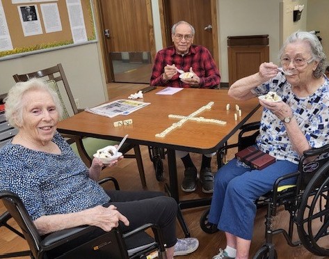 Veterans at the #ElPaso #TexasVeterans Home know there's no better way to beat the Texas heat than enjoying a big bowl of delicious ice cream. We love to see our Veterans smiling and ice cream makes us all smile😊🍨