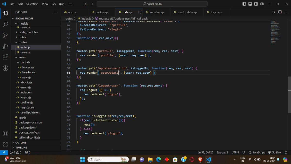 Day 61/100 #100DaysOfCode
Solved 1 easy Java problems
@LeetCode

added update profile in social media app

#Nodejs #BackendDevelopment #webdev #Connect #buildinpublic #letsconnect #java #LearnInPublic #mongodb #express #javascript