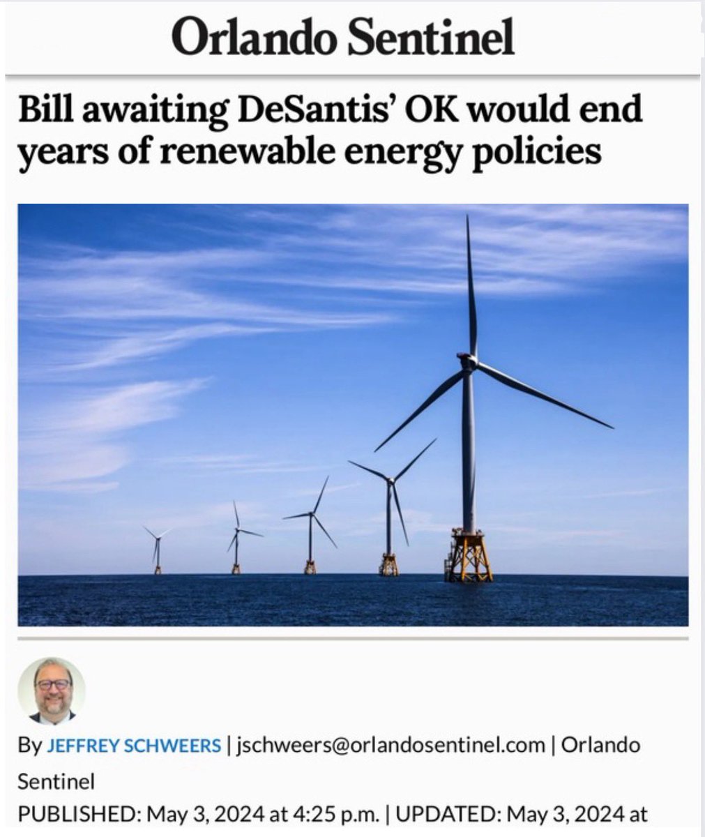 The Don’t Say Climate Change bill (yes, it really deletes any mention of the term from state law) also bans offshore wind, and eliminates energy-efficient grant programs. I wish I was kidding. Abandoning renewable energy keeps us dependent on fossil fuels + takes us backwards.