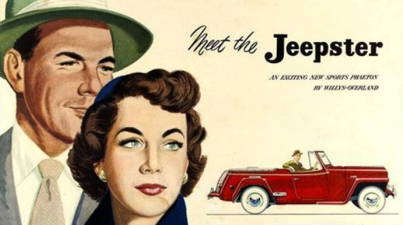 He: 'Sniff . . . '
She: 'Get off me, Joe.' 1948 Willys Jeepster. #jeep #offroadadventures