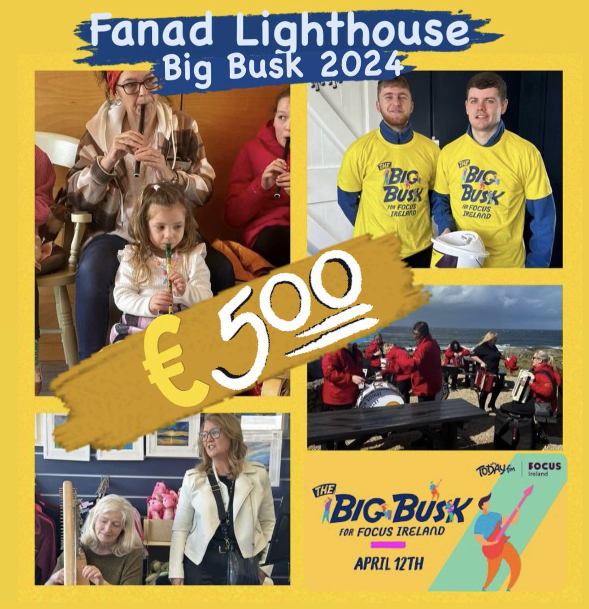 We're thrilled to announce we raised €500 on the Big Busk Day Thanks to everyone who stopped by and supported our fundraising efforts for the homeless. Your generosity truly makes a difference in our community. Special thanks to all the artists who got involved