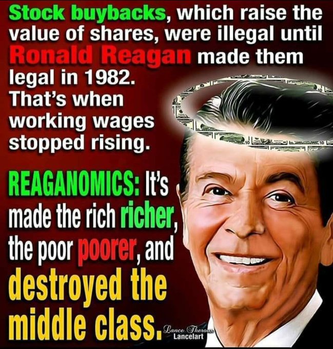 #wtpBLUE #wtpGOTV24 #VoteBlue 

I just adore the cute, little conspiracy theory about how the wealthy work hard, play by the rules, & will always do the right things. 🙄🙄🙄 Stock buybacks are just about the laziest, most reckless, & fraudulent way of claiming to make money.