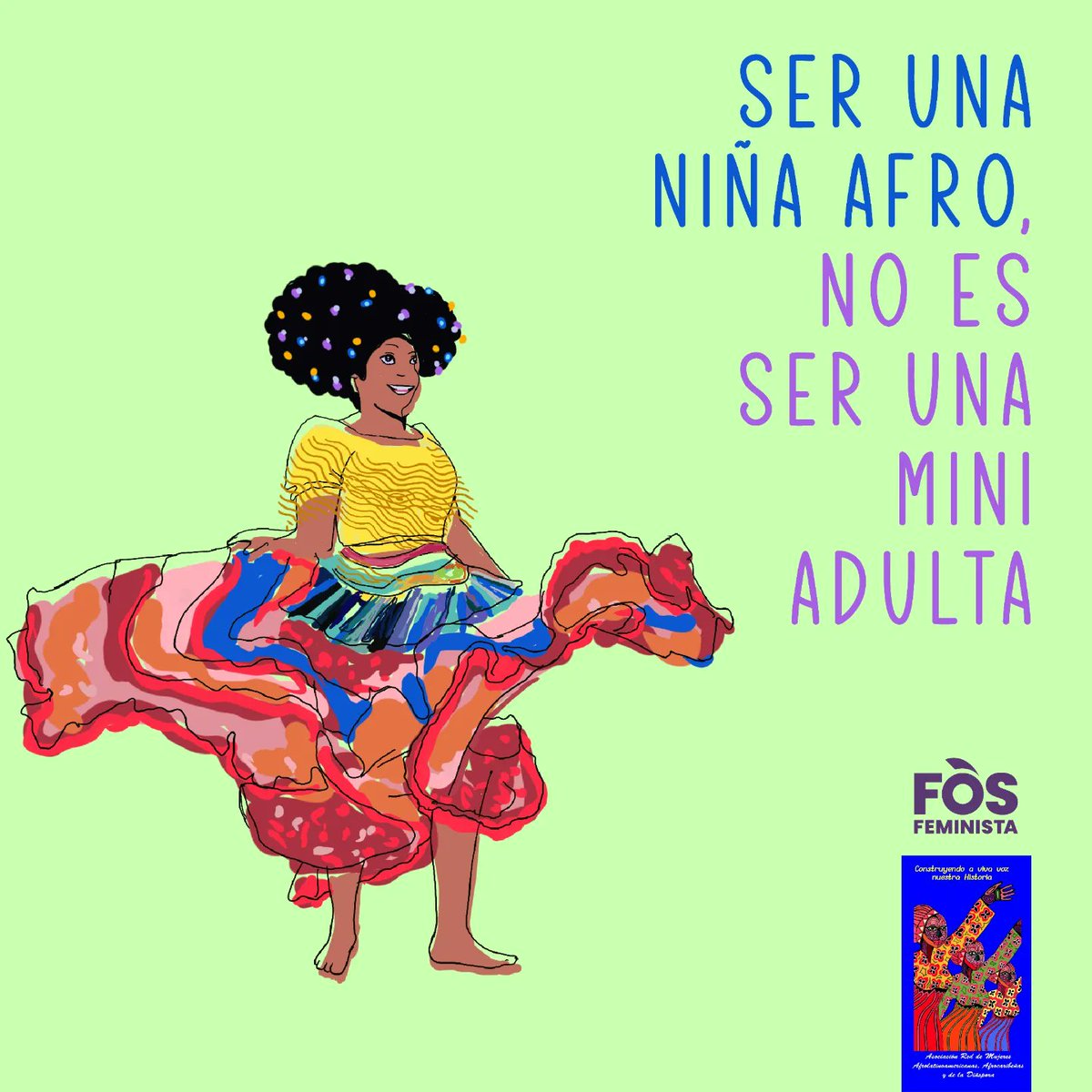 🎉Continuamos con la difusión de la campaña que realizamos junto a Fòs Feminista Org 🎉 

📢 En estos materiales planteamos la pregunta ¿qué significa ser una mujer afro? ¿qué significa ser una niña afro? Compartimos algunas reflexiones que responden a estas dudas.

#RMAAD