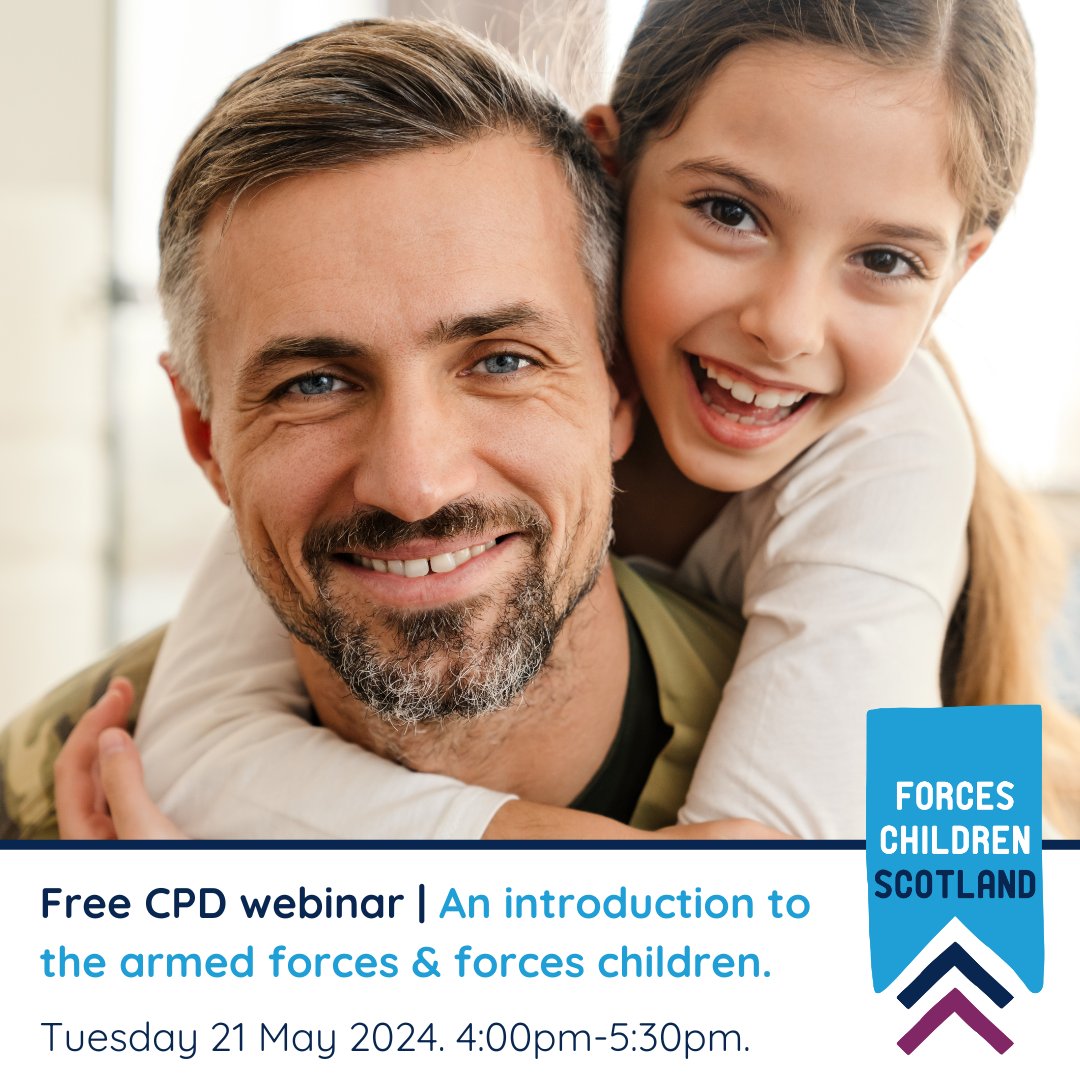 🖥️ | Free #accredited #CPD webinar.

Calling all #educators & #professionals! 📣

Want to know more about the #armedforces & the experiences of #children & #youngpeople from this community?  

Book Now: bit.ly/3QA5IZw