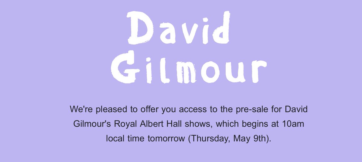 Be still my heart. 
See you in October @davidgilmour 🎸❤️ #LondonCalling