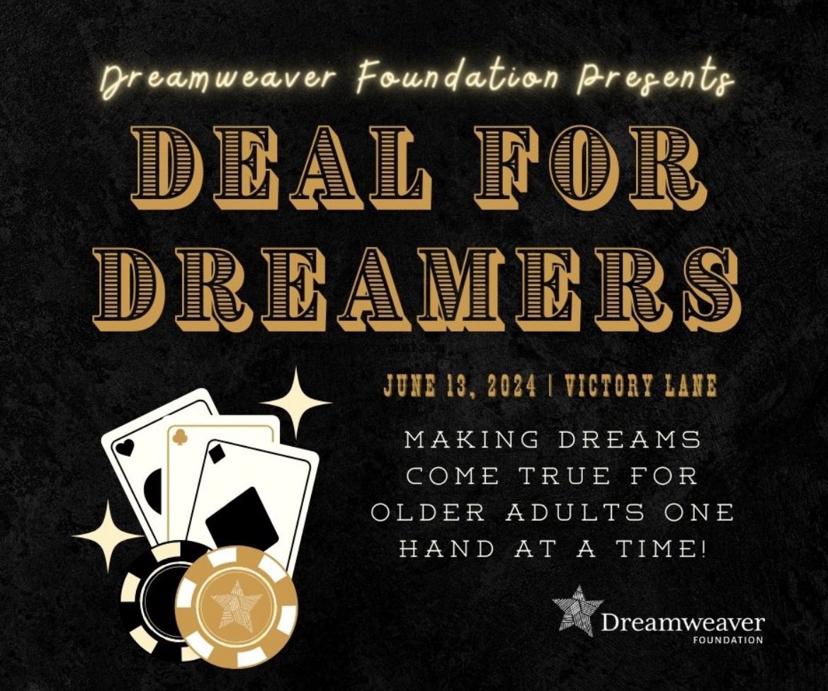 🌟 Get in on the Action! 🌟
Ready to turn your love for poker into positive change? Tickets for our Deal for Dreamers charity poker event are now ON SALE starting at just $500! Join us for a thrilling night of cards, and making dreams come true. ♠️♥️♦️bit.ly/3JR6kX3