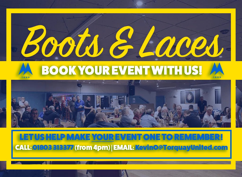 🟡 Boots & Laces Available For Hire! Boots & Laces will ensure your party is one to remember for all! 👉 tinyurl.com/4n6td6cu #tufc