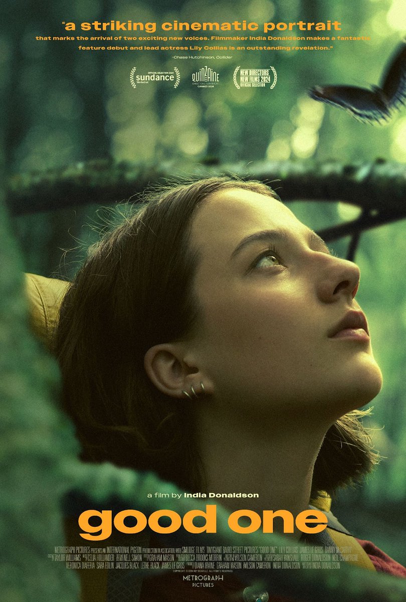 There are exciting feature debuts and then there is India Donaldson's GOOD ONE. With a breakout performance by Lily Collias, it's one of the best of the year. Check out this new poster and see it in theaters starting August 9 (my birthday). My review: bit.ly/3HvL6N3