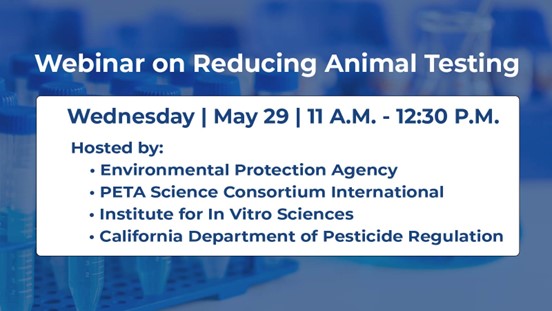 Learn how @EPA, @thePSCI, Institute for In Vitro Sciences and @CA_PesticideReg are reducing animal testing in chemical risk assessments. Join our webinar on using alternative methods on May 29, 2024, 11 a.m. – 12:30 p.m. EDT. Register at thepsci.eu/epicwebinars/