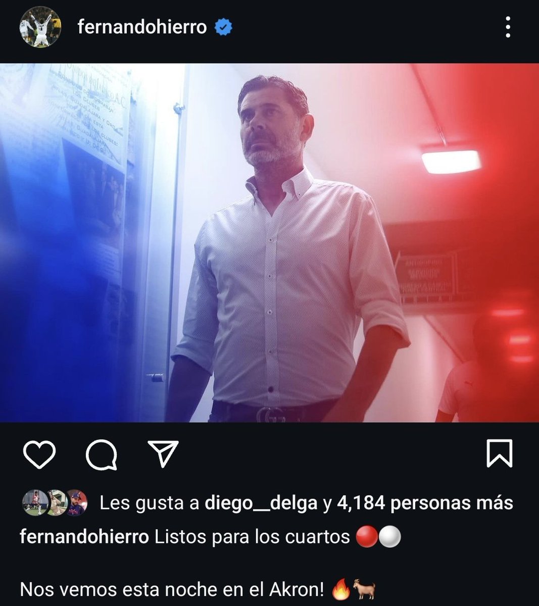 En medio de todos los rumores, llega el posteo de Fernando Hierro con el enfoque en liguilla y los colores institucionales.