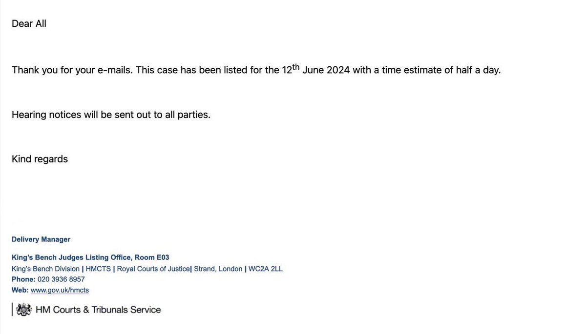 The next stage of my court case against Matt Hancock will be heard on June 12th at the Royal Courts of Justice on The Strand in London. Nobody was able to view remotely last time, perhaps because requests to the court were made at quite short notice.