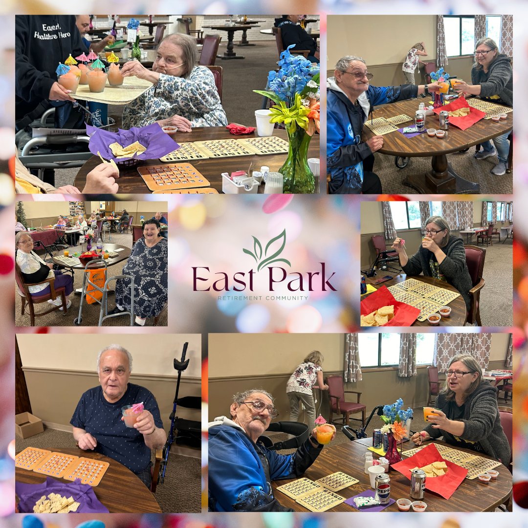 East Park Retirement Community had a blast celebrating Cinco de Mayo with a delicious taco extravaganza! 🌮🎉 Thanks to everyone who joined the fun - it was a fiesta to remember!

#EastPark #CincoDeMayo #Celebration