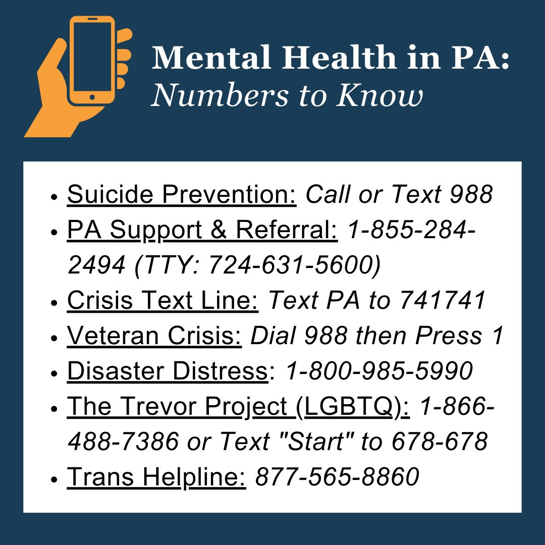☎️ During #MentalHealthAwarenessMonth, we want to remind everyone of the crisis and support lines available in times of need: cstu.io/494c5d

#MentalHealthMatters #MentalHealth #Neurodiversity