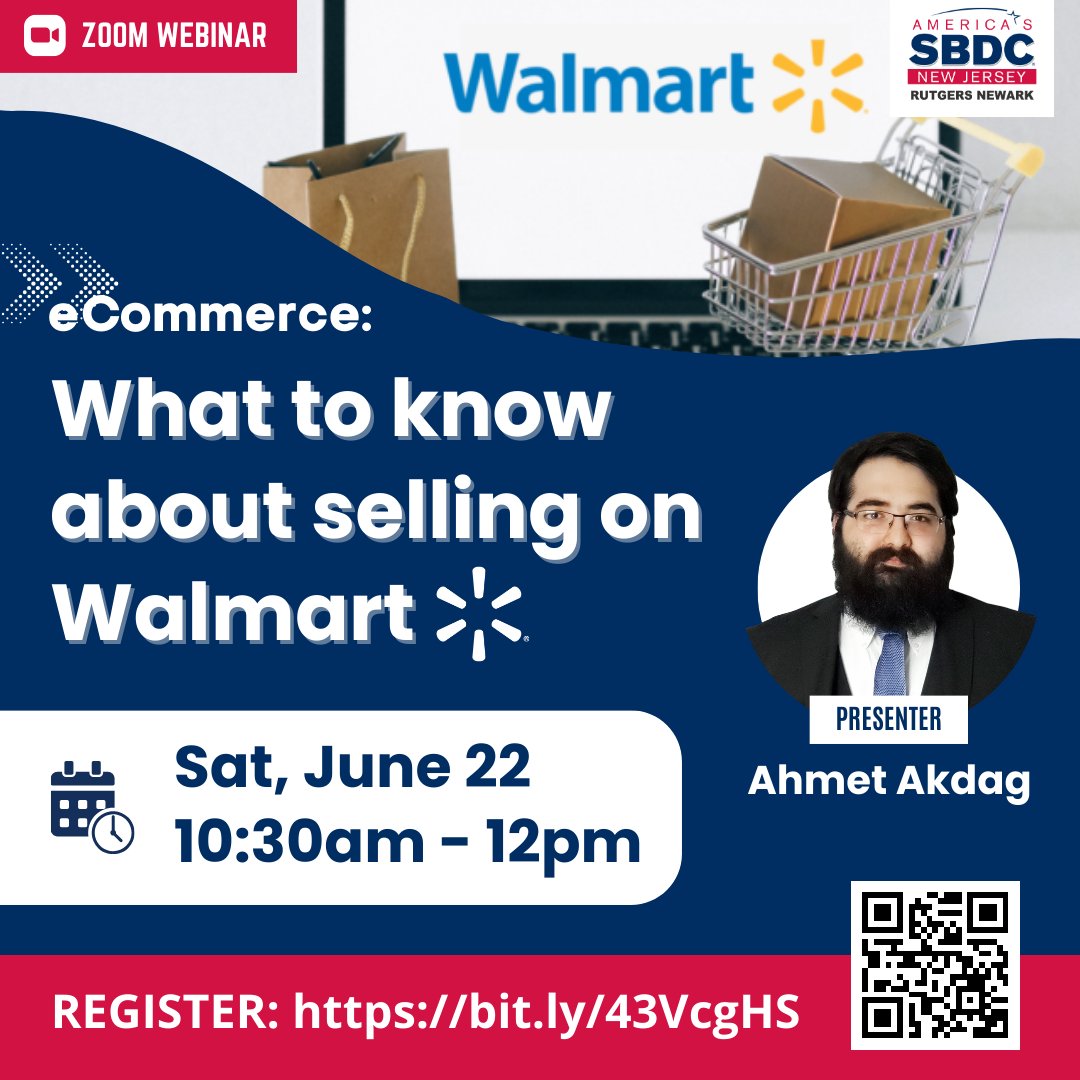 💻 eCommerce: What To Know About Selling On Walmart Webinar 🛒
-
ZOOM WEBINAR
Saturday, June 22
10:30 am - 12:00 pm
Registration link :
bit.ly/43VcgHS
-
#businessstrategy #walmartseller #ecommercestrategy #successfulbusiness #smallbusinesswebinar #smallbusinessowners