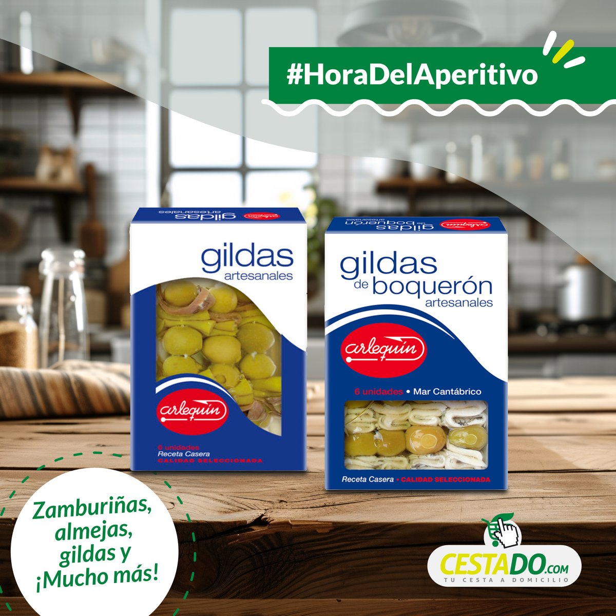 ¡Disfruta del momento con las deliciosas novedades de Arlequin. Desde jugosas zamburiñas hasta irresistibles gildas de anchoa y boquerón, tenemos todo lo que necesitas para tu hora del aperitivo.

🐟 acortar.link/1YozWE

#HoraDelAperitivo #Arlequin #conservas