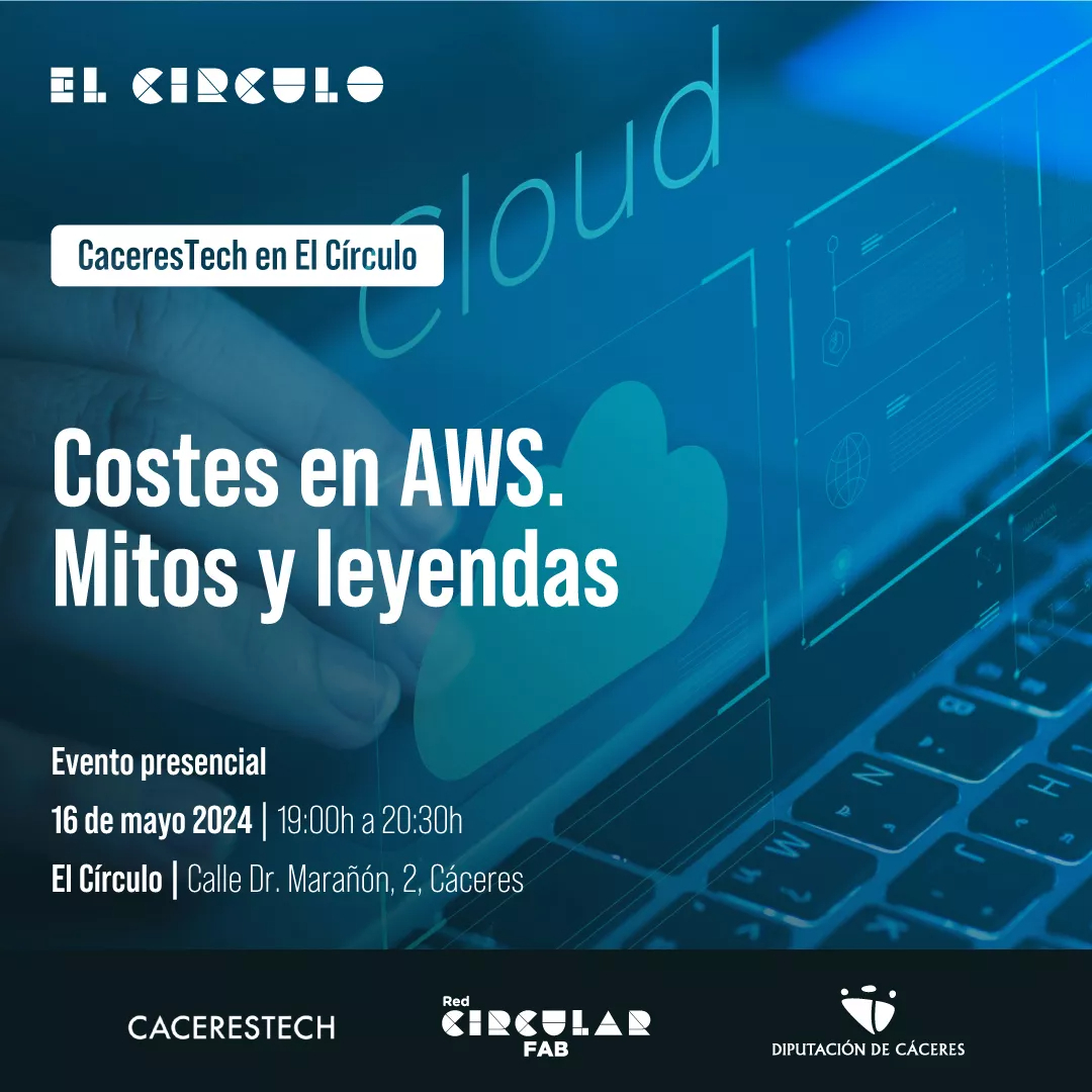caceresfront's tweet image. Hasta el “moño” de escuchar constantemente comentarios tipo: “qué caro es el Cloud”, .... última charla de  en #CaceresTech de  este temporada. 

Costes en AWS. Mitos y leyendas con Juan Manuel Ruiz Fernández.

16 de Mayo 2024 en el #circularfab

i.mtr.cool/kdixjpqmmx