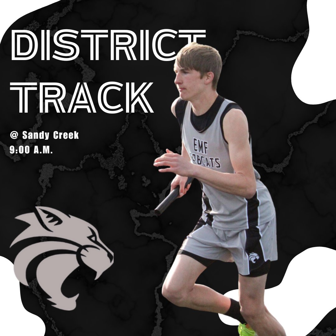 EMFPublicSchool's tweet photo. Good luck to the track team at districts this Thursday! #EMFBobcats
📸EM Journalism https://t.co/KHBk27LJN6