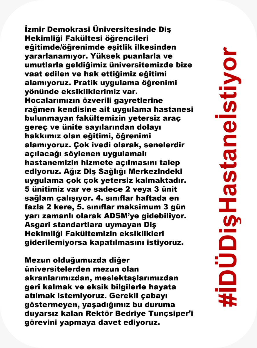 #IDUDishastaneistiyor