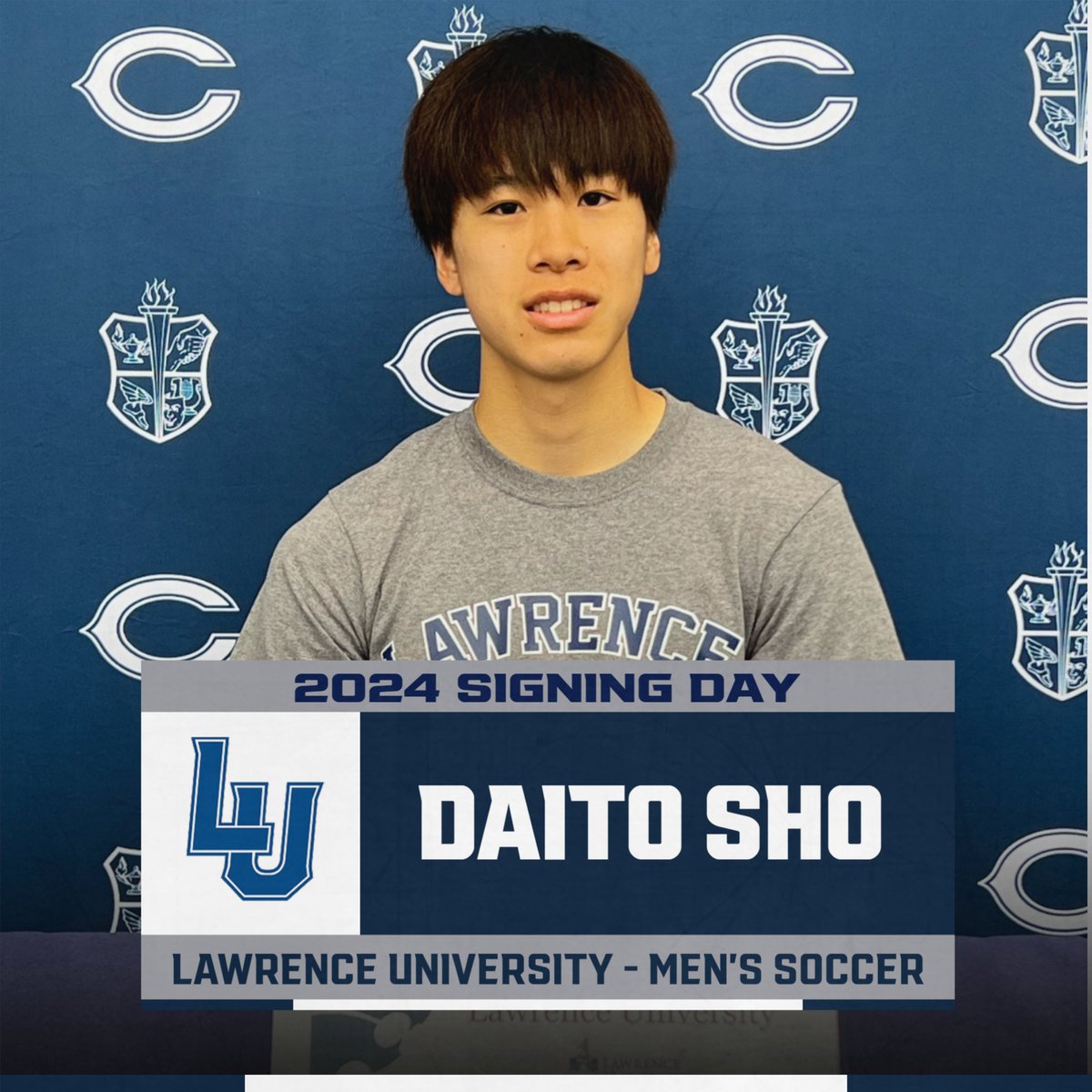 Congratulations to Daito Sho who has committed to play soccer for Lawrence University next year! Best of Luck as you continue your athletic career! @ChathamCougars @Athletics_CHS @ChathamsTAP @dailyrecordspts @ChathamCourier1 @ChathamHS @LUvikings