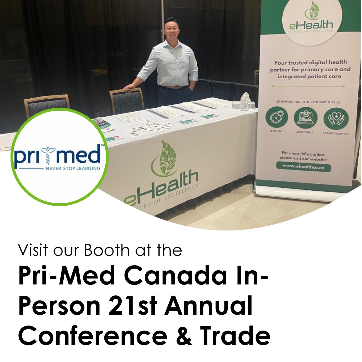 Attending Pri-Med this week? Be sure to stop by our booth to learn about the digital health tools and services available for primary care! #digitalhealth #primarycare #primed #conference