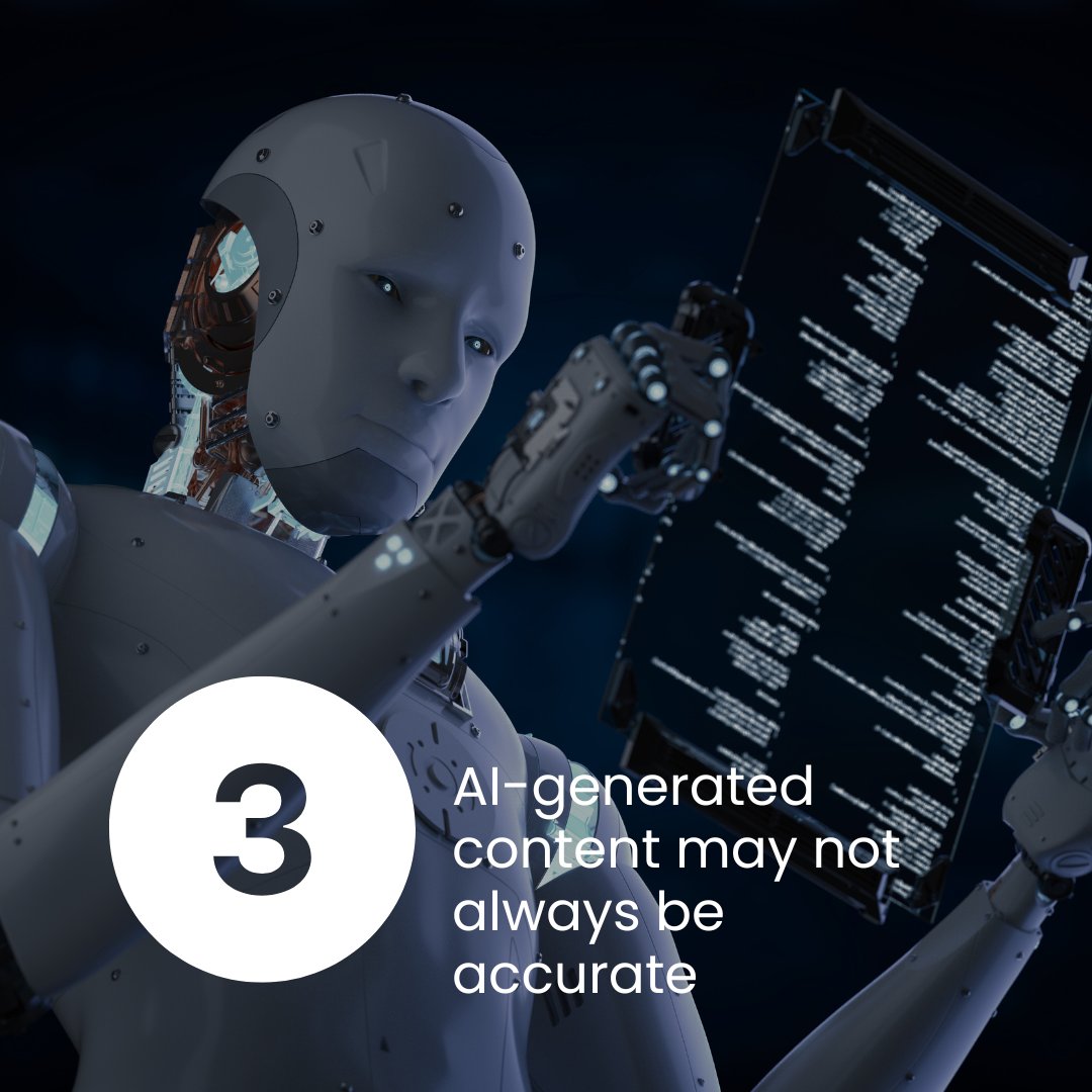 ⚠️ 3 Things You Need to Know Before Using AI:

🤖 AI-generated content requires human editing.
🤖 Use AI as an assistant rather than a replacement.
🤖 AI-generated content may not always be accurate.

#AIContent #AI #AITips