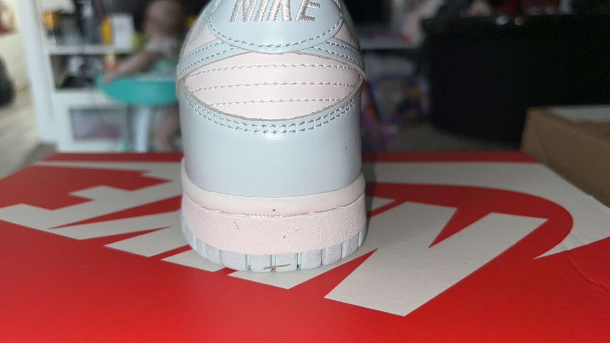 Mr__Giuseppe's tweet photo. @Nike @nikestore @nikelondon really not happy with the state of the trainers that have arrived “new” from your site.  Marks / scuffs like some one has gone to a festival / creases as if the have been worn / frayed stitching over both trainers. https://t.co/npsNmj8I5P