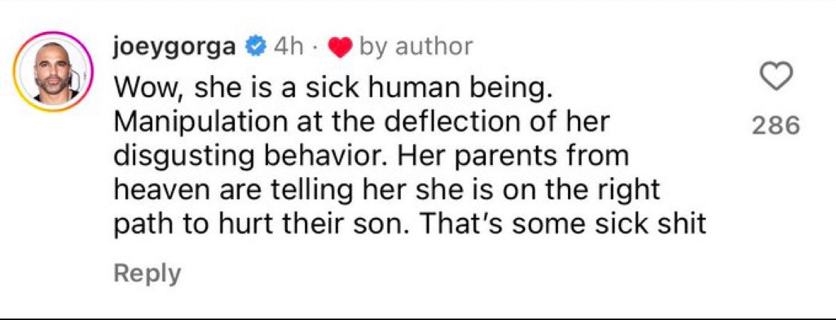 Here we go with the victim act. On the Talk when Teresa was talking about the new season yesterday she said her parents give her signs and she knows she is on the right path. Nowhere did she add “to hurt their son”. Just stop Joe…she ain’t hurting you, you chose this. #RHONJ