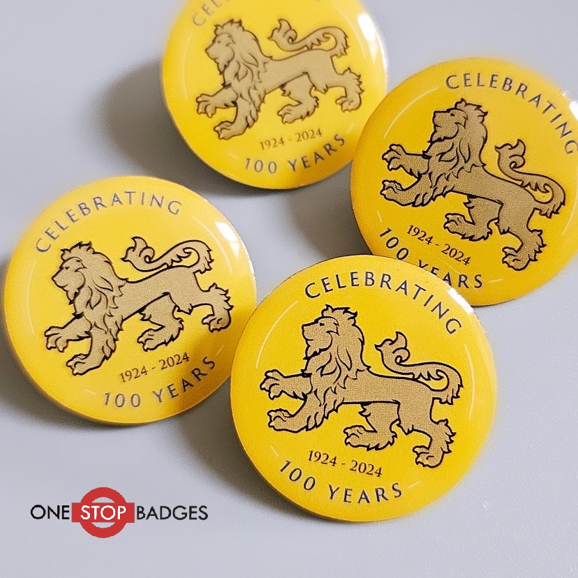 Printed Metal Badges #pins #badges #pinbadges #pinlover #pincommunity #metalbadges #pinspinspins #pinlife #personalisedpins #custompins #celebrating100years