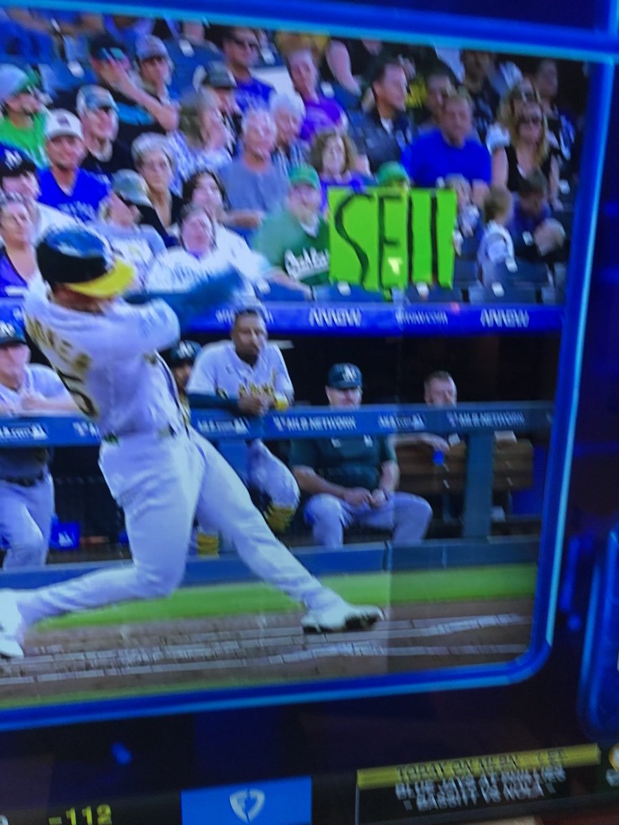 @tmsaran MLB Now showed Brent Rooker getting a hit while a fan held a SELL sign in Colorado!!!! Have you seen this yet? #FisherOut #SellTheTeam