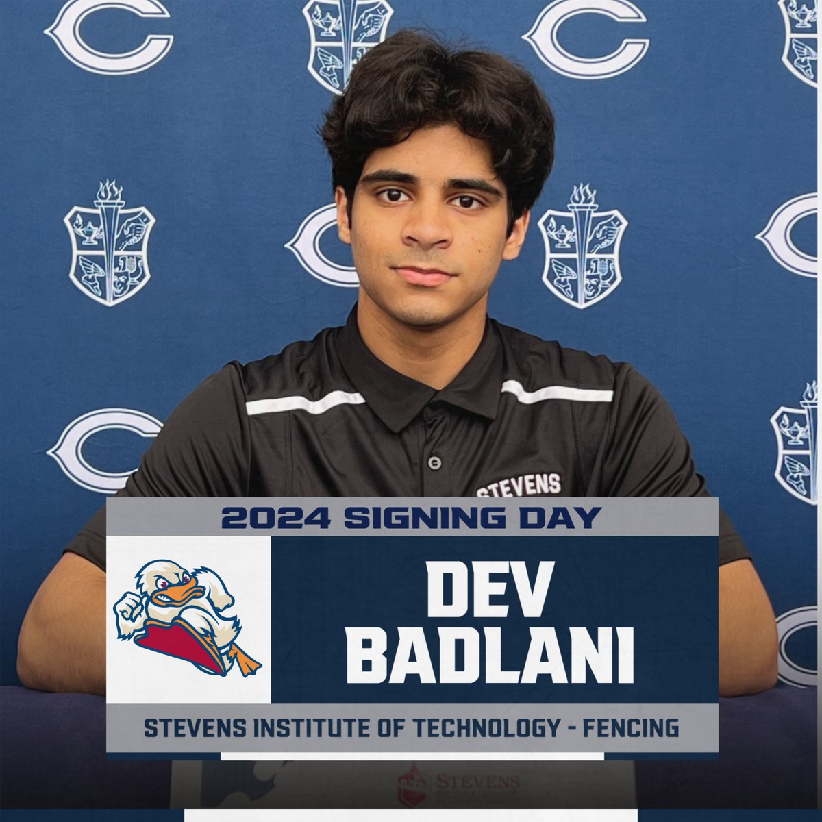 Congratulations to Dev Badlani who has committed to compete in fencing for Stevens Institute of Technology next year! Best of Luck as you continue your athletic career! @ChathamCougars @Athletics_CHS @ChathamsTAP @dailyrecordspts @ChathamCourier1 @ChathamHS @StevensDucks