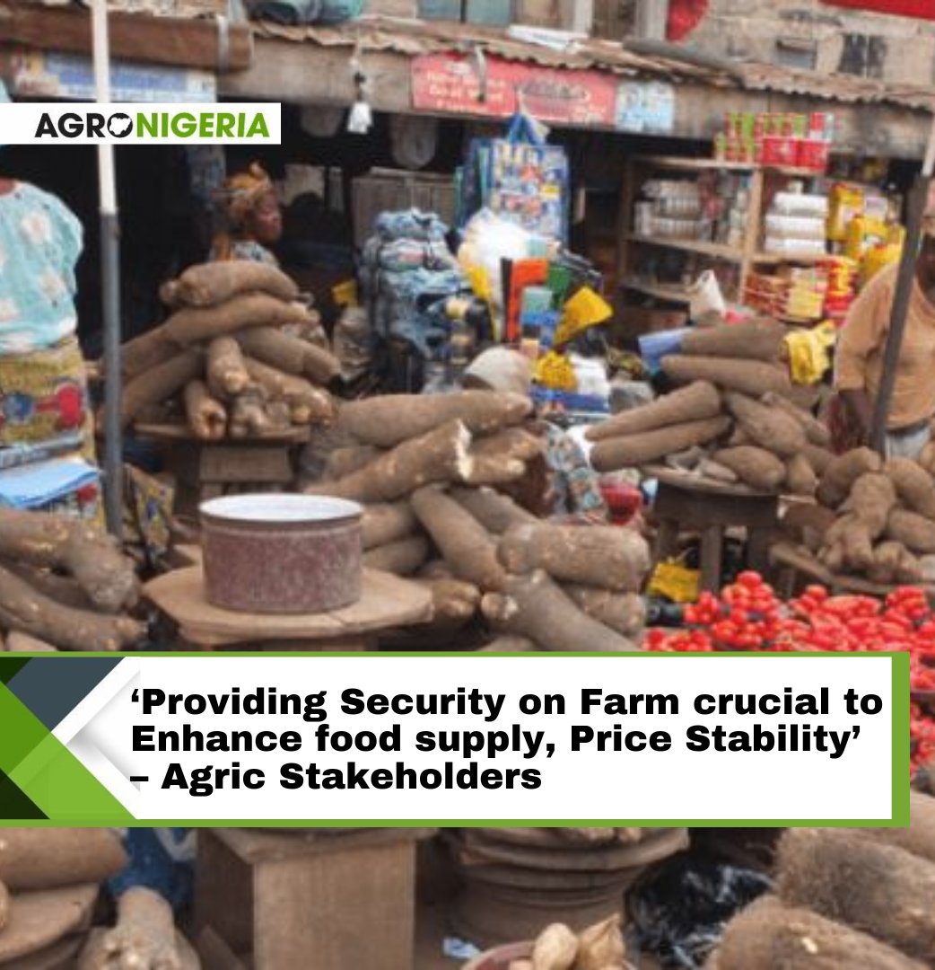 Stakeholders in the agricultural sector have emphasized the critical need to enhance security on farms to ensure a constant food supply and stable prices. Read more: agronigeria.ng/providing-secu…