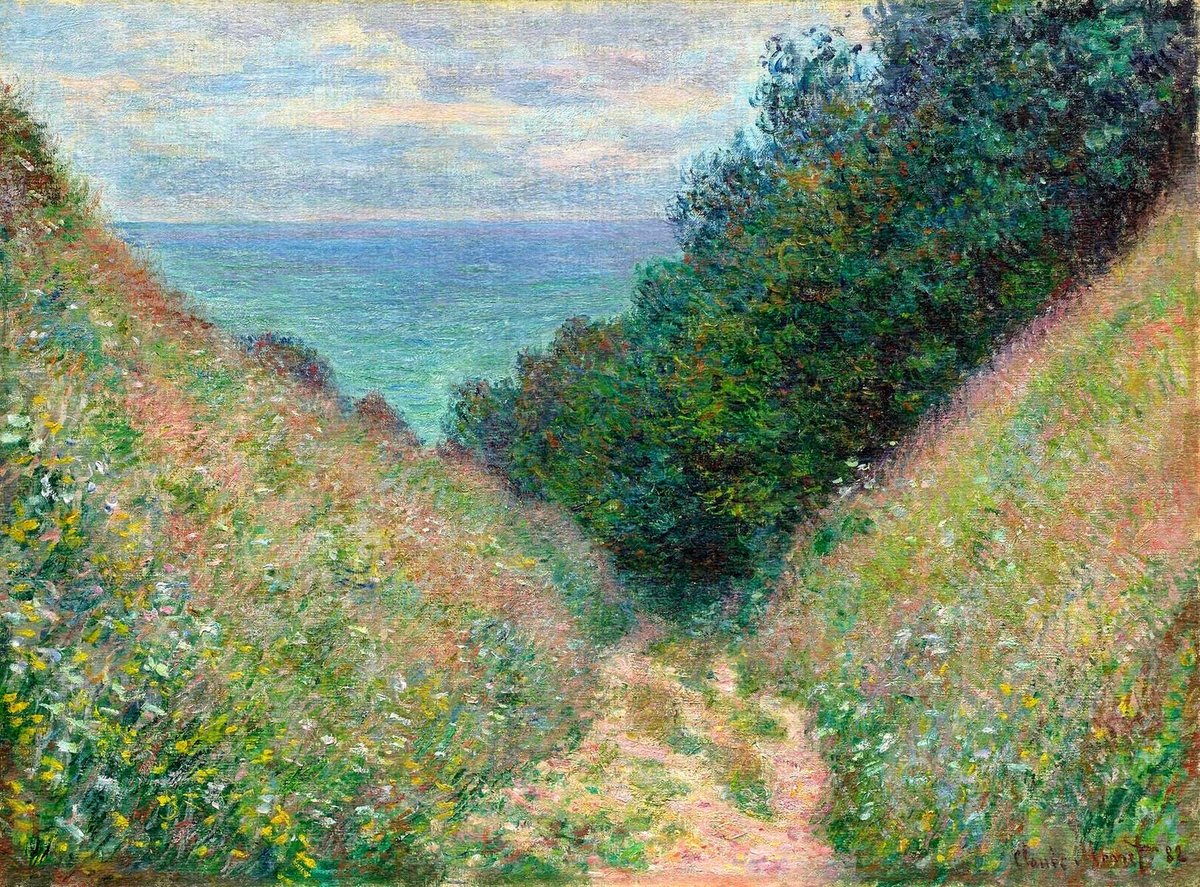 Path at La Cavee, Pourville 1882 linktr.ee/monet_artbot