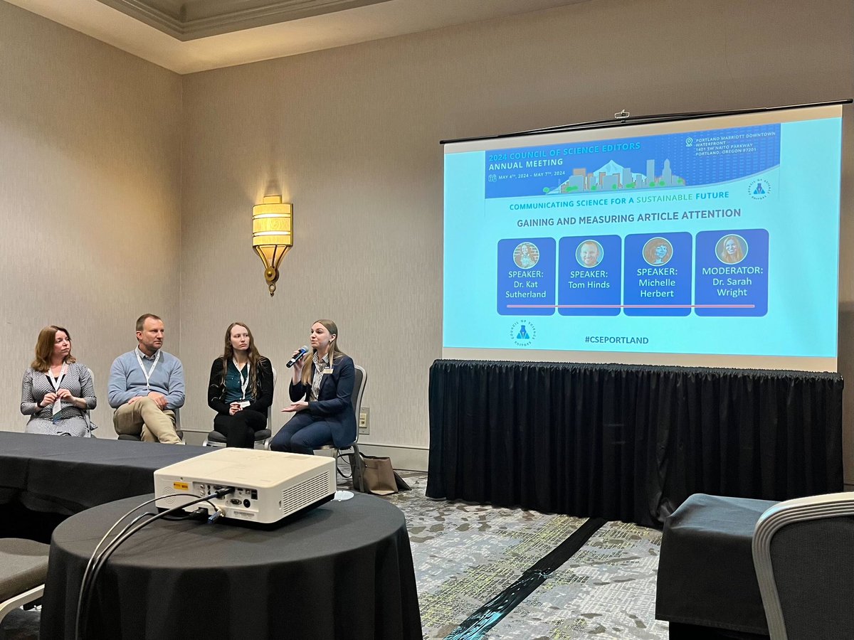 Thank you to those who joined our panel session yesterday at @CScienceEditors Annual Meeting. #CSEPortland! “Gaining & Measuring Article Attention' - find out how @altmetric tracks article mentions 📍 Portland, Oregon ow.ly/kzQp50RqQfY
