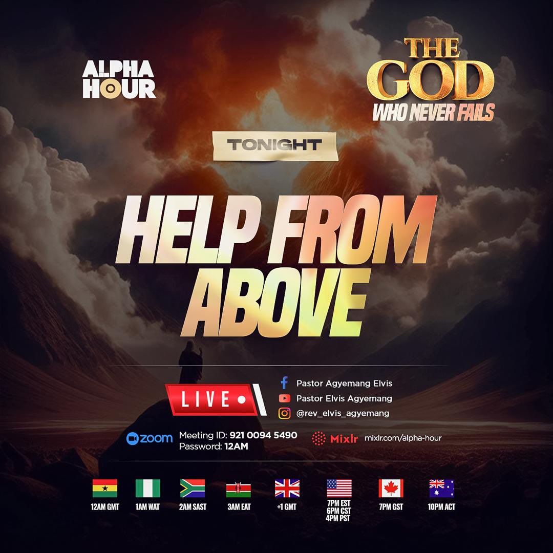 Psalm 121:2 (KJV) My help cometh from the LORD, which made heaven and earth. The God who never fails is arising to help families and loved ones experiencing limitations. And Alpharians after tonight shall testify the same, your help comes from the Lord above. What a night…