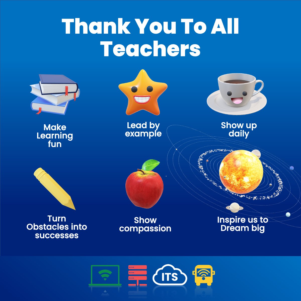 Happy Teacher Appreciation Week! We appreciate all that you do for the students! We are all where we are because of our teachers! Thank you for all you do! #nationalteacherappreciationweek