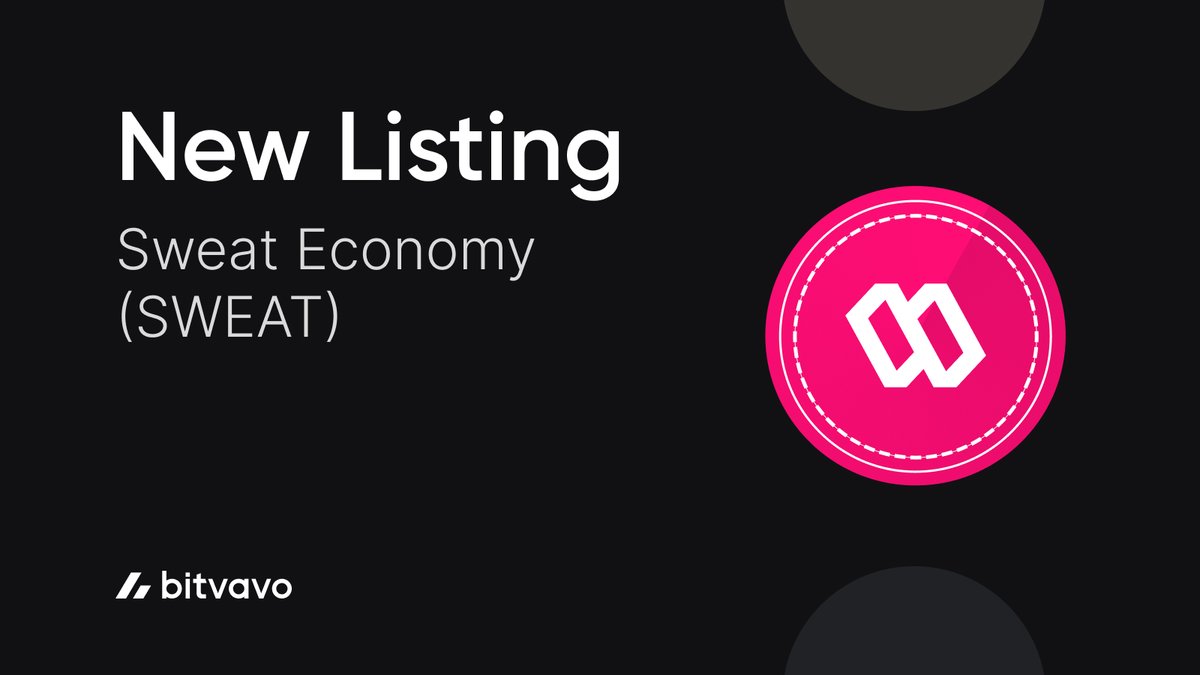Just listed 🙌 You can now find #SweatEconomy on Bitvavo. Start trading $SWEAT ➡️ bit.ly/3UR6bt2