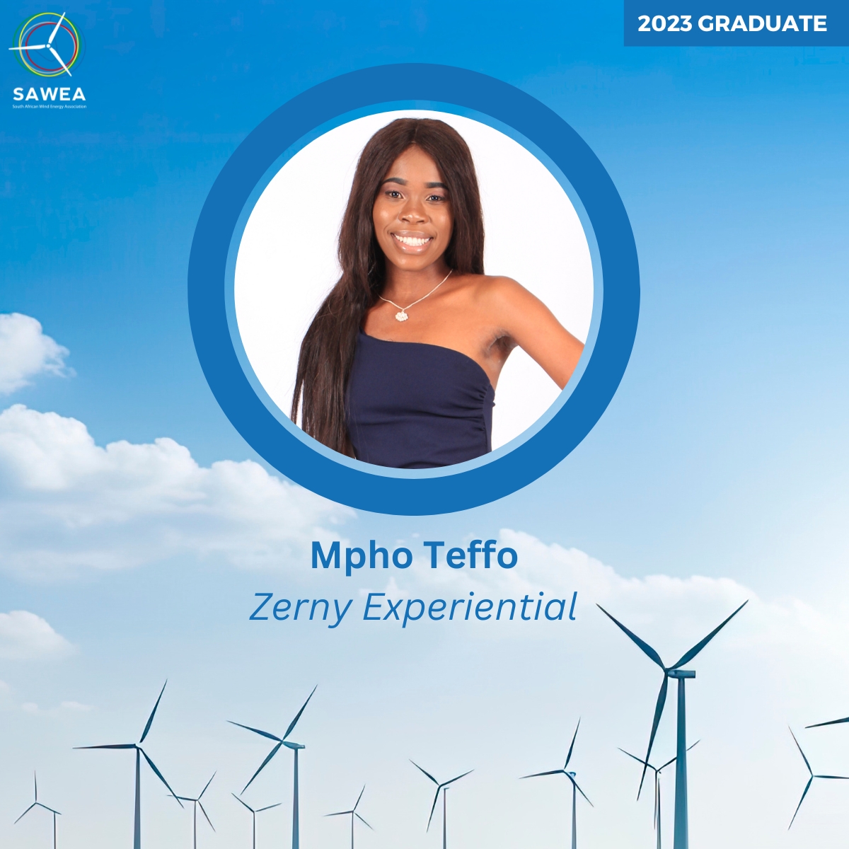 GRADUATION SEASON 🏆 Congratulations to Zerny Experential's intern, Mpho Teffo for completing her Advanced Diploma in Labour Relations Management at Tshwane University of Technology. #2023graduate #leadingwithwind #sawea