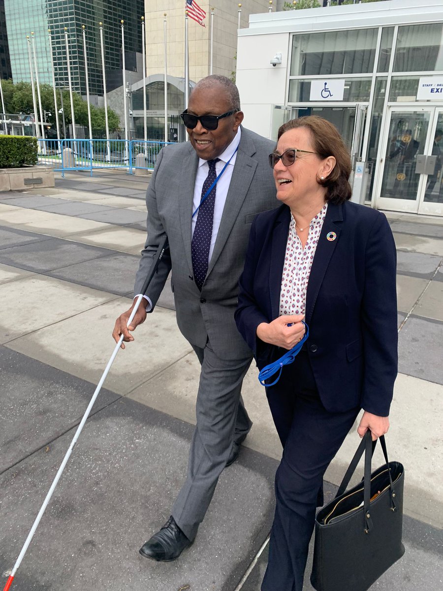 Amb. Walton Webson 🇦🇬 and Amb. Ana Paula Zacarias 🇵🇹 chaired another meeting of the #MVI intergovernmental process this morning. A good atmosphere is essential to keep our discussions moving in the right direction, towards a consensual outcome by the end of June.
