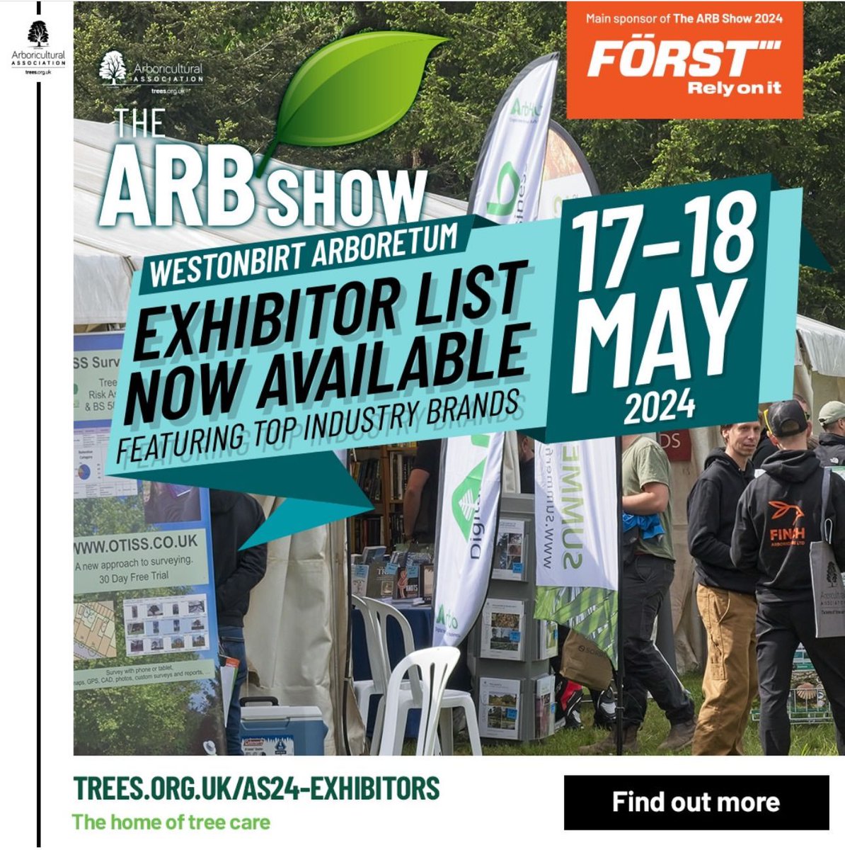 The ARB Show returns to Westonbirt next week! Sponsored by Först Take a look at our list of exhibitors who will be at the show: buff.ly/3Iqi4yP Book your ticket: buff.ly/4c7YYv2