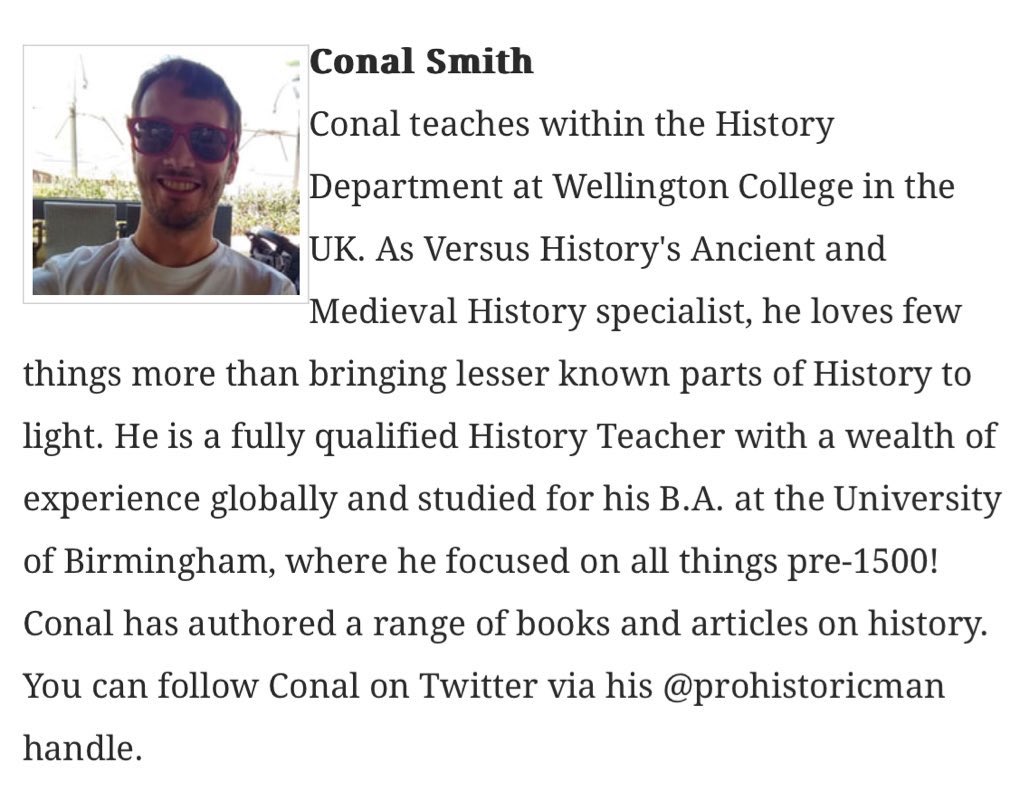 Meet Conal from @VersusHistory. 👋