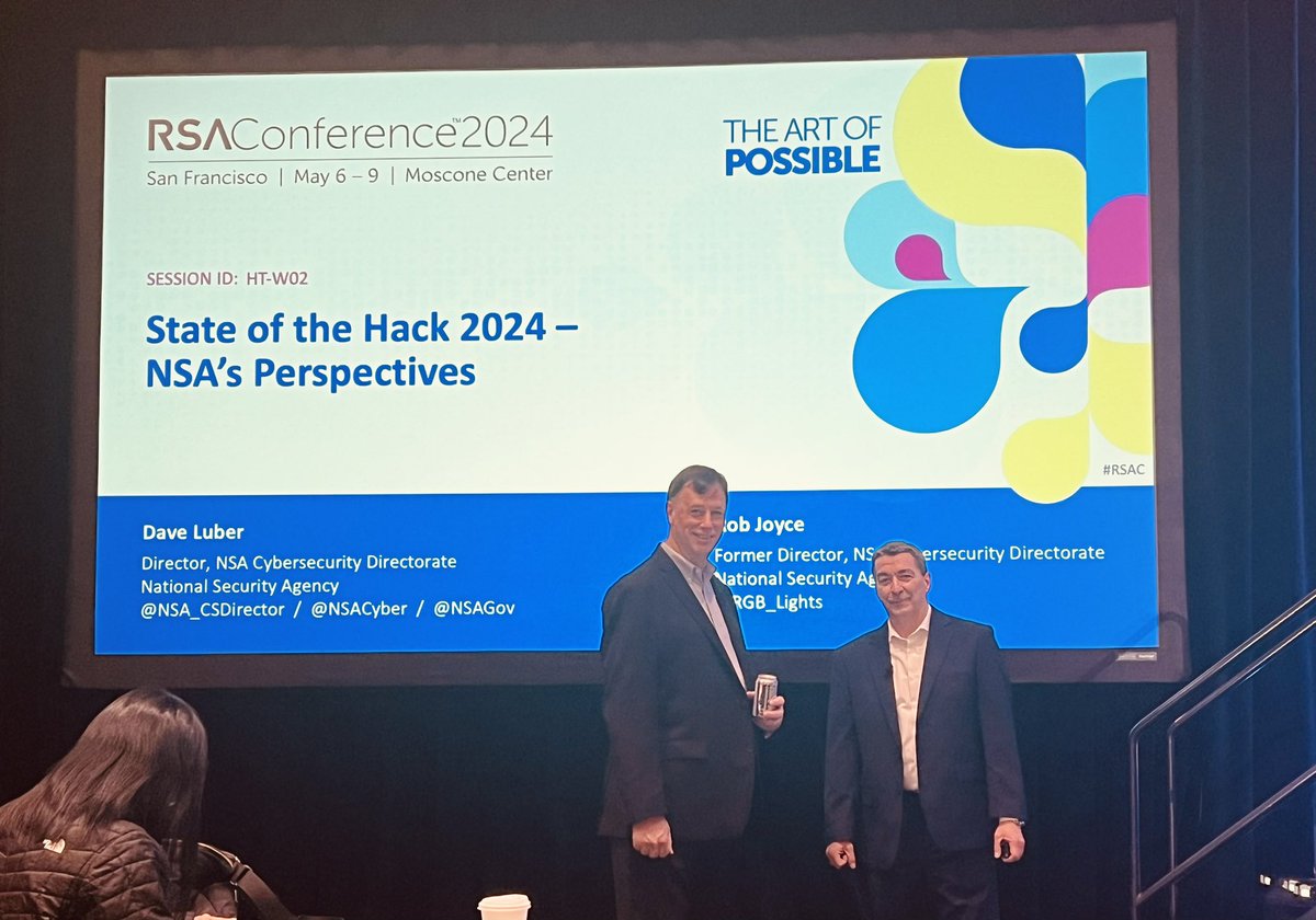 #RSAC2024 Dynamic duo getting ready to take the stage….@NSACyber @RGB_Lights