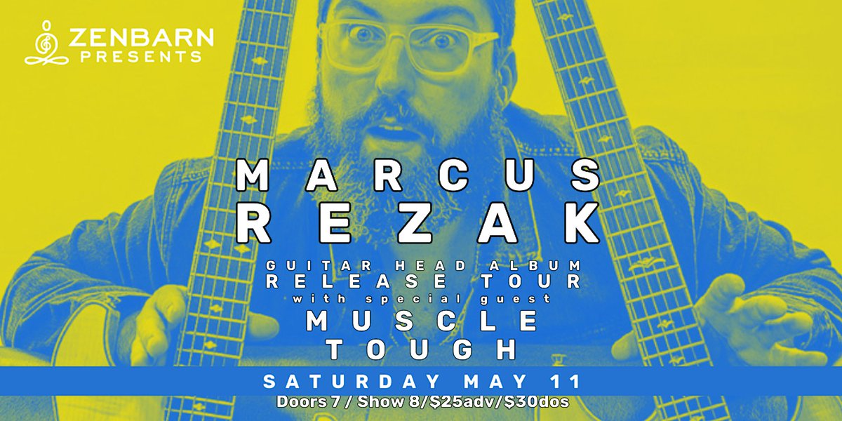 THIS SATURDAY, MAY 11th! Join us for an electrifying night of music as Marcus Rezak plays his new album, Guitar Head with an all-star band! Special guests Muscle Tough will kick things off. #vermont #concert #gettickets <a href="/ZenbarnVT/">Zenbarn</a>  zenbarnvt.com/event/may-11-m…
